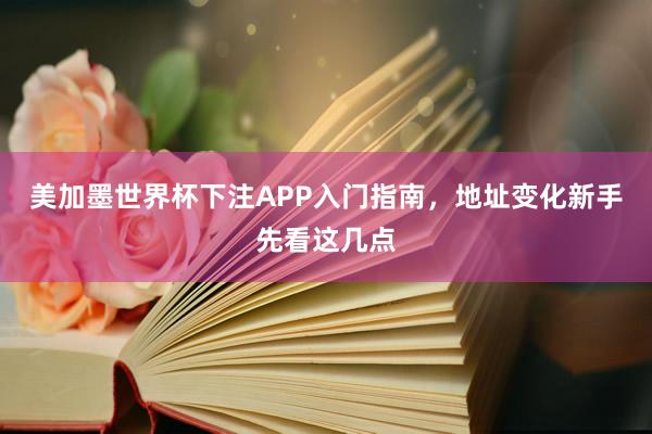 美加墨世界杯下注APP入门指南，地址变化新手先看这几点
